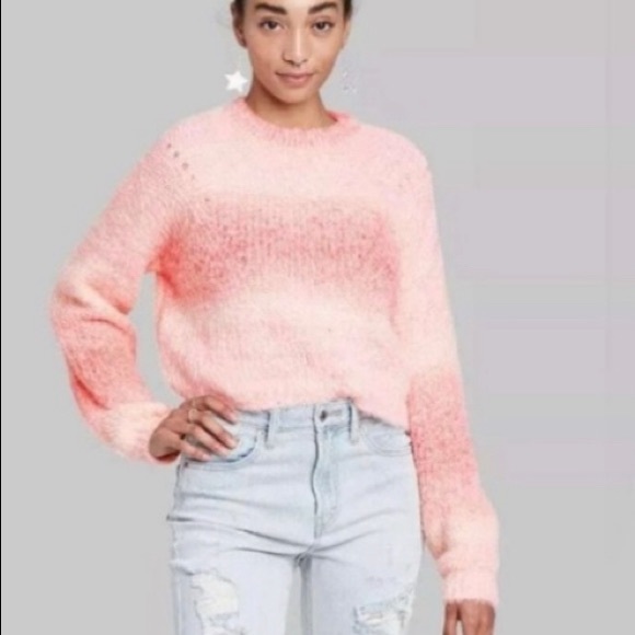 peach multi sweater - Picture 5 of 7